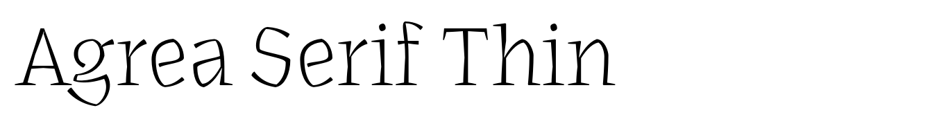 Agrea Serif Thin